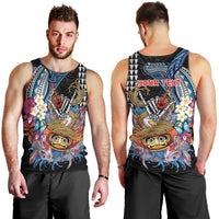 Personalized Japanese Koi Fish Ramen Men Tank Top Aloha Shark Kakau Pattern LT9 - Polynesian Pride