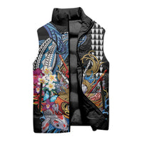 Personalized Japanese Koi Fish Ramen Sleeveless Puffer Jacket Aloha Shark Kakau Pattern LT9 - Polynesian Pride