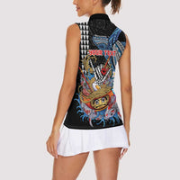 Personalized Japanese Koi Fish Ramen Women Sleeveless Polo Shirt Aloha Shark Kakau Pattern LT9 - Polynesian Pride
