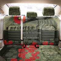ANZAC Day We Remember Back Car Seat Cover Maori Silver Fern Camouflage Motif