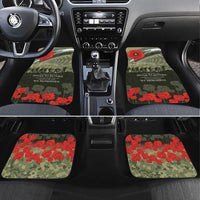 ANZAC Day We Remember Car Mats Maori Silver Fern Camouflage Motif LT9 Set 4pcs Green - Polynesian Pride