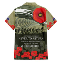 ANZAC Day We Remember Hawaiian Shirt Maori Silver Fern Camouflage Motif LT9 - Polynesian Pride