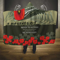 ANZAC Day We Remember Hooded Blanket Maori Silver Fern Camouflage Motif LT9 - Polynesian Pride