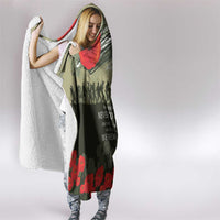 ANZAC Day We Remember Hooded Blanket Maori Silver Fern Camouflage Motif LT9 - Polynesian Pride