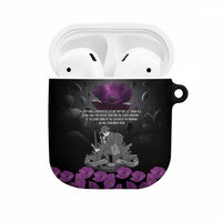 ANZAC Day Remembrance AirPods Case Purple Poppy We Will Remember Them