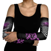 ANZAC Day Remembrance Arm Sleeves Purple Poppy We Will Remember Them LT9 - Polynesian Pride