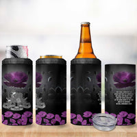 ANZAC Day Remembrance 4 in 1 Can Cooler Tumbler Purple Poppy We Will Remember Them LT9 - Polynesian Pride