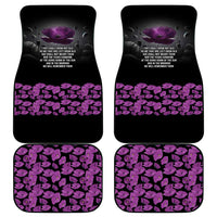 ANZAC Day Remembrance Car Mats Purple Poppy We Will Remember Them LT9 - Polynesian Pride