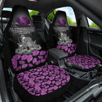 ANZAC Day Remembrance Car Seat Cover Purple Poppy We Will Remember Them LT9 One Size Purple - Polynesian Pride