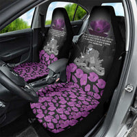 ANZAC Day Remembrance Car Seat Cover Purple Poppy We Will Remember Them LT9 - Polynesian Pride