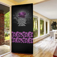 ANZAC Day Remembrance Door Cover Purple Poppy We Will Remember Them LT9 - Polynesian Pride