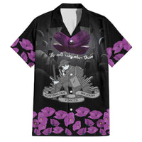 ANZAC Day Remembrance Family Matching Long Sleeve Bodycon Dress and Hawaiian Shirt Purple Poppy We Will Remember Them