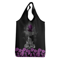 ANZAC Day Remembrance Grocery Bag Purple Poppy We Will Remember Them LT9 - Polynesian Pride
