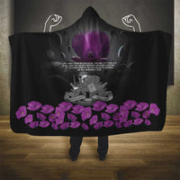 ANZAC Day Remembrance Hooded Blanket Purple Poppy We Will Remember Them LT9 - Polynesian Pride