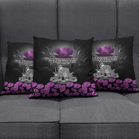 ANZAC Day Remembrance Pillow Cover Purple Poppy We Will Remember Them LT9 - Polynesian Pride