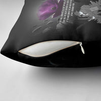 ANZAC Day Remembrance Pillow Cover Purple Poppy We Will Remember Them LT9 - Polynesian Pride