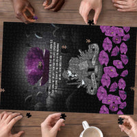 ANZAC Day Remembrance Puzzle Purple Poppy We Will Remember Them LT9 - Polynesian Pride
