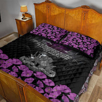 ANZAC Day Remembrance Quilt Bed Set Purple Poppy We Will Remember Them LT9 - Polynesian Pride