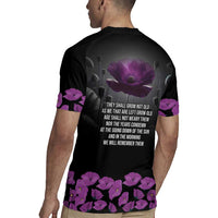 ANZAC Day Remembrance Rugby Jersey Purple Poppy We Will Remember Them LT9 - Polynesian Pride