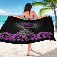 ANZAC Day Remembrance Sarong Purple Poppy We Will Remember Them LT9 - Polynesian Pride