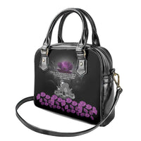 ANZAC Day Remembrance Shoulder Handbag Purple Poppy We Will Remember Them LT9 - Polynesian Pride
