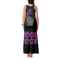 ANZAC Day Remembrance Tank Maxi Dress Purple Poppy We Will Remember Them LT9 - Polynesian Pride