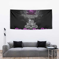 ANZAC Day Remembrance Tapestry Purple Poppy We Will Remember Them LT9 - Polynesian Pride