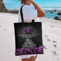 ANZAC Day Remembrance Tote Bag Purple Poppy We Will Remember Them LT9 - Polynesian Pride