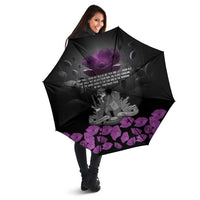 ANZAC Day Remembrance Umbrella Purple Poppy We Will Remember Them