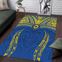 Oceania Football Solomon Kings Area Rug Polynesian Tribal Pattern