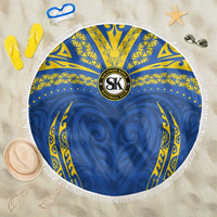 Oceania Football Solomon Kings Beach Blanket Polynesian Tribal Pattern LT9 One Size 150cm Blue - Polynesian Pride
