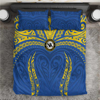Oceania Football Solomon Kings Bedding Set Polynesian Tribal Pattern LT9 Blue - Polynesian Pride