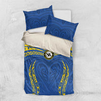 Oceania Football Solomon Kings Bedding Set Polynesian Tribal Pattern LT9 US Twin 172cm x 218cm Blue - Polynesian Pride
