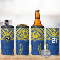 Custom Oceania Football Solomon Kings 4 in 1 Can Cooler Tumbler Polynesian Tribal Pattern LT9 - Polynesian Pride