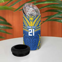 Custom Oceania Football Solomon Kings 4 in 1 Can Cooler Tumbler Polynesian Tribal Pattern LT9 - Polynesian Pride
