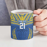 Custom Oceania Football Solomon Kings Ceramic Mug Polynesian Tribal Pattern