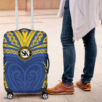 Oceania Football Solomon Kings Luggage Cover Polynesian Tribal Pattern LT9 Blue - Polynesian Pride