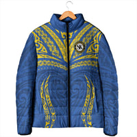 Custom Oceania Football Solomon Kings Padded Jacket Polynesian Tribal Pattern