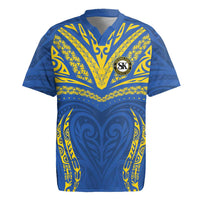 Custom Oceania Football Solomon Kings Rugby Jersey Polynesian Tribal Pattern LT9 Blue - Polynesian Pride