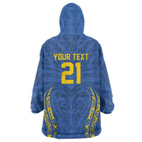 Custom Oceania Football Solomon Kings Wearable Blanket Hoodie Polynesian Tribal Pattern LT9 - Polynesian Pride
