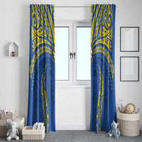 Oceania Football Solomon Kings Window Curtain Polynesian Tribal Pattern LT9 - Polynesian Pride
