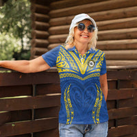 Custom Oceania Football Solomon Kings Women Polo Shirt Polynesian Tribal Pattern LT9 - Polynesian Pride