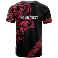 All Black Maori Tribal Tattoo Personalised T Shirt Classic Red Polynesian Style - Polynesian Pride