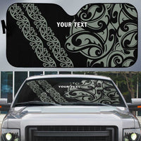All Black Maori Tribal Tattoo Personalised Auto Sun Shade Moss Green Polynesian Style LT9 Green - Polynesian Pride