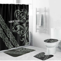 All Black Maori Tribal Tattoo Personalised Bathroom Set Moss Green Polynesian Style LT9 Bathroom Set (4 pcs) Green - Polynesian Pride