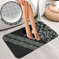 All Black Maori Tribal Tattoo Personalised Bathroom Set Moss Green Polynesian Style LT9 - Polynesian Pride