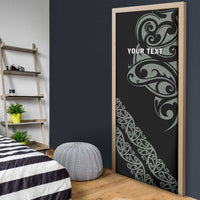 All Black Maori Tribal Tattoo Personalised Door Cover Moss Green Polynesian Style LT9 - Polynesian Pride