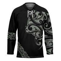 All Black Maori Tribal Tattoo Personalised Hockey Jersey Moss Green Polynesian Style LT9 Unisex Green - Polynesian Pride