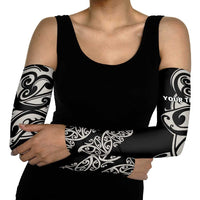 All Black Maori Tribal Tattoo Personalised Arm Sleeves Stone Gray Polynesian Style LT9 - Polynesian Pride