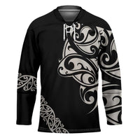All Black Maori Tribal Tattoo Personalised Hockey Jersey Stone Gray Polynesian Style LT9 Unisex Gray - Polynesian Pride